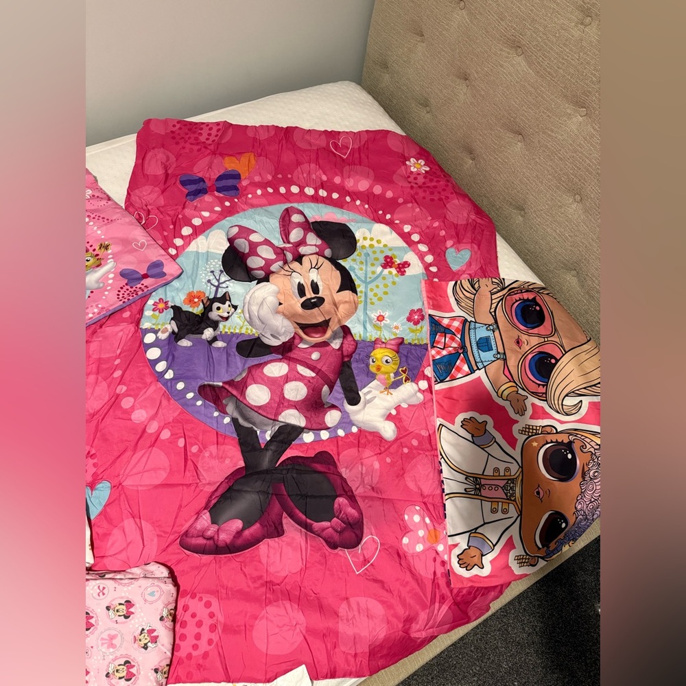 Girls Twin size bedding set ( sheets, pillow covers, blanket)